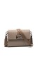 Dark Beige - Latte Plain Women's Crossbody Bag Sp1009 - 5
