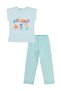 Mermaid Printed 10-13 Years Old Pajama Set - Green 13-14 Years Old - 3