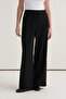 Women's Side Seam Detail Palazzo Pants Black - 4