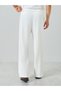 Men White Slant Pocket Pleated Straight Leg Pants - 5