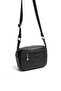 Black - Black Plain Women's Crossbody Bag Sp1162 - 4
