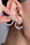 Women's Moon Model Zircon Baguette Stone Sparkling Earrings