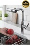 Kitchen Sink Faucet - Chrome Alba 1. Quality Stainless Brass Spiral Waterfall Flow Faucet - 5