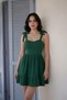 Women's Strapless Collar Tie-Detail Strap Design Flared Mini Homecoming Evening Dress - 2