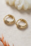 Women's Minimal Pole Detailed Hoop Earrings - 4