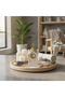 Compact White Ceramic Incense Burner with Golden Lid - 2