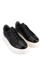 Men's Genuine Leather Black Floater Sneakers & Sports Shoes - 2