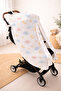 100% Cotton Tan Single-Layer Muslin Baby Stroller Cover