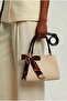 Siena Bow Ribbon Detailed Medium Size Handbag Shoulder Bag