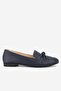 Women's Navy Blue Genuine Natural Leather 36-41 Number Ballet Flats