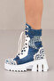 Lace Detailled Denim Boots Shoes Summer Women's - 2