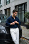 Yurin Men's Premium Muslin 100% Cotton Oversize Navy Blue Long Sleeve Shirt - 8