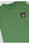 Green Shoulder Stripe and Embroidered Logo Boys' T-Shirt - 2
