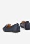 Women's Navy Blue Genuine Natural Leather 36-41 Number Ballet Flats - 4