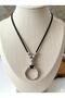 Bohem Metal Ring, Nickel Beads, S Suede Thread (Ayd) Necklace