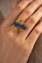 Natural Stone Brass Ring - 2