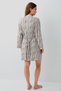Women's Black 3-Piece Pajama Set – 50% Cotton 50% Modal, Camisole Top, Shorts and Patterned Kimono - 4