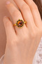 Natural Stone Brass Ring - 2