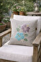 Embroidered Linen Mixed Floral Print 2-Piece Set of Cushion Cover (45X45Cm) - 3