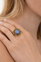Natural Stone Brass Ring