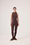 Zippered Sleeveless Rider Jumpsuit Brown