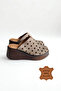 Mink Suede Genuine Leather Wedge Heel Slipper Of1720 - 6