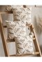 Beige Ground Dal Patterned Punch Embroidery Appearance Set of Digital Print of 4, Set of Cushion Cover - 2