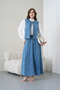 Women's Embroidered Summer Denim Vest Double Set - 4