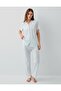 Women's Striped Buttoned Short Sleeve Boxed Pajama Set – 50% Cotton 50% Modal, Pocket Detail - 2