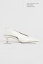 Lunix White Matte Pointed Toe Slingback Stiletto Heel U Women's Shoes - 3