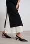 Lunix Black Matte Pointed Toe Slingback Stiletto Heel U Women's Shoes