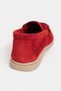 Bery Red Genuine Suede Leather Flat Sole Women's Loafers - 8
