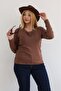 Large Size Double Piping Buttoned Cotton Pack Stretch Fabric Basic Blouse - 5