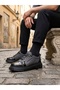Gray Patent Leather Parachute Detail Smart Rubber Laces High Sole Casual Men's Shoes Tge2303 - 3