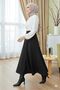 Scuba Fabric Hijab Skirt High Waist |   Straight Cut Modern Comfortable Daily Stylish Combination - Black - 6
