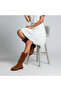 Tan Suede Genuine Leather Comfortable Women's Daily Boots with Bellows