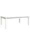 Garden table, white, 121x82.5x45 cm, solid pine wood - 2