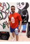 Never Give up Printed Relax Model Oversized Fitness T-Shirt Perforated Fabric - 2
