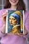 Girl with Pearl Earring Themed Cloth Book Cover – Printed Fabric Book Cover, Book Protector