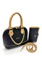 Luxury Design Chain Detailed Luxury Hand & Shoulder Bag and Wallet Combination Shopper Size: 25X22 cm - 4