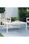 Garden table, white, 121x82.5x45 cm, solid pine wood