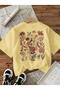 Retro Botanical Back Printed Floral Print Premium Women's Oversized T-Shirt