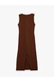 Bürümcük Sleeveless Mock Neck Midi Bodycon Dress - 5