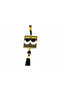 Kabe Design Rear View Mirror Ornament Black Gold – Tasseled Premium Car Interior Decoration - 3