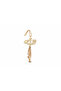 Gold Allah Written Stone Rear View Mirror Ornament – Premium Design with Shiny Stone Chain - 3