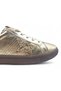 Genuine Leather Women's Gold Brown Color Stylish Sneakers Shoes - 8