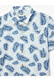 Cotton Classic Collar Pocket Patterned Short Sleeve Shirt - 3