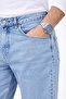 Men's Light Blue Boyfriend Pants Comfortable Fit - 2