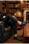 Men's Black Inside and Outside Genuine Leather Casual Shoes Lightweight Orthopedic Sole 304 - 5