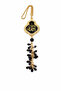 Allah & Muhammad Written Stone Rear View Mirror Ornament Black Gold – Luxury Car Accessory with Crystal Stones - 2